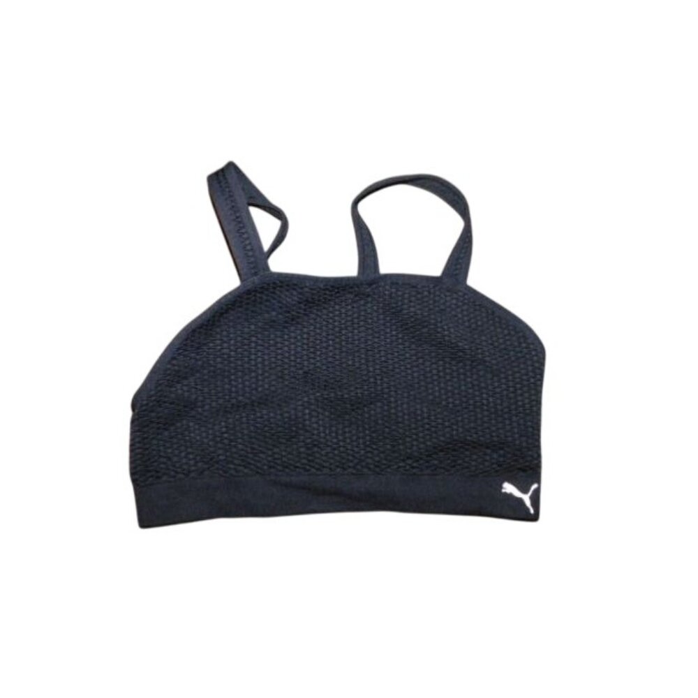 Puma Size XL Black  STRETCH Textured Sports Bra